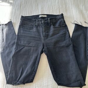 Madewell 9” High Rise Skinny Black Jeans